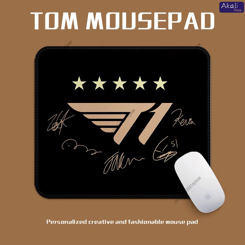 T1 5-Time World Champion Mousepad with Faker Signature LOL Gaming Desk Mat T1 Team Merchandise Personalized Gamer Gift for Fans