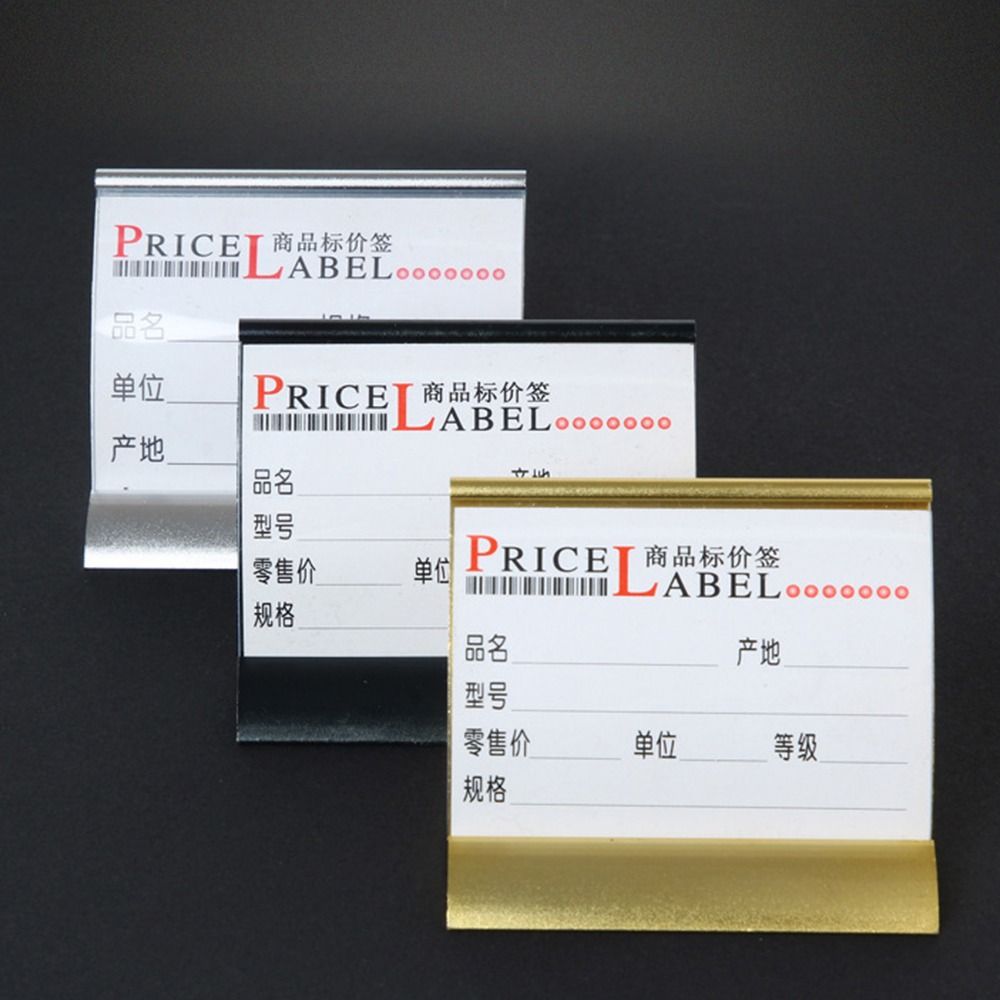 70x50mm Name Card Holder Metal Menu Sign Holder Hot Display Stand  Number Card