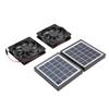 Solar Exhaust Fan Kit Rain Proof 2x5W Exhaust Ventilation Cooling Fan with 10W Foldable Solar Panel for Outdoor   Pet House Utility Room