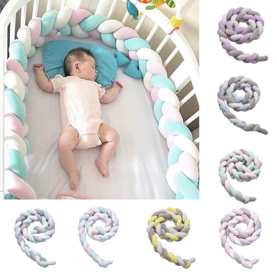

2 м плетеный мягкий бампер для кроватки протектор новорожденного ребенка кровать подушка декор комнаты