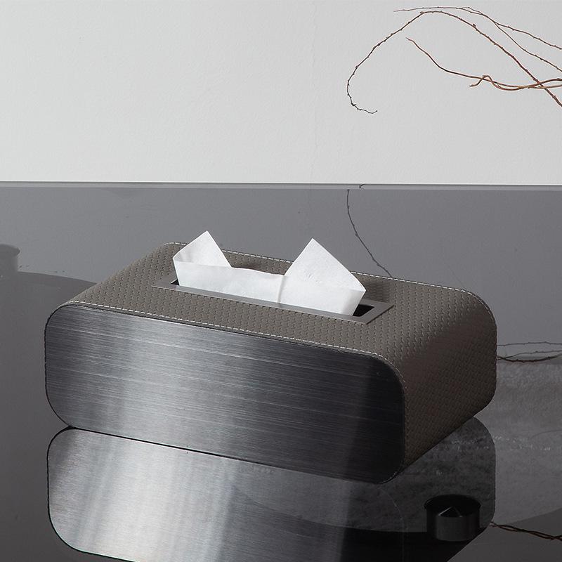 Modern Simple Tissue Box Living Room Creative Desktop Paper Box Restaurant Napkin Storage Box Luxury Home Decoration Ornaments