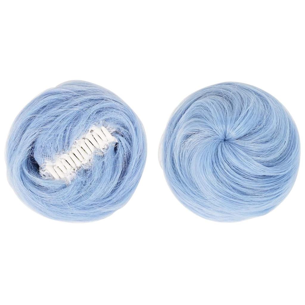 Blue Short Wig, Chignon Style, Heat-Resistant Wig, Cosplay Accessory, Wig Net Included, Perfect for Comic Market Events, Halloween, School Festivals,