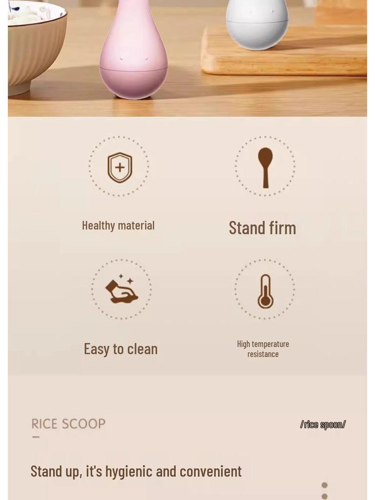 Stehender Antihaft-Silikon-Reislöffel – Leicht zu reinigendes & Topf-freundliches Küchenutensil