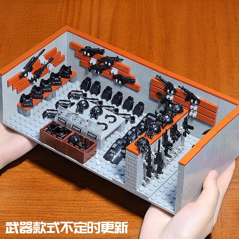 DIY Assembling Toy Building Block Model MOC Scene Armory Military Base Children Birthday Party Gift Children's Educational Toys