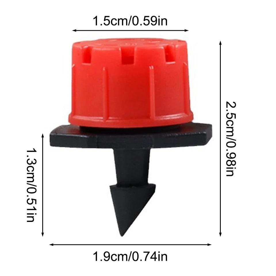 Adjustable 1/4'' Dripper Emitter 50/100pcs Micro Drip Irrigation Sprinklers for Efficient Garden Watering System Use