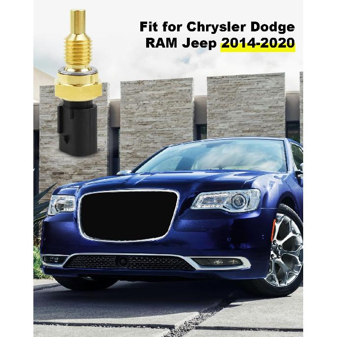 Coolant Temperature Sensor Water Temperature Sensor Fit for Chrysler/Dodge/RAM/Jeep 68164627AA 2 Pin