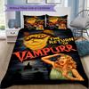 Retro Horror Comedy Cat Pattern Bedding,Quilt Set Quilt Cover Pillowcase Home Birthday Gift (1*duvet Cover+2*pillowcase,without core)SSJT0917041