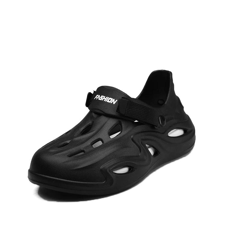 

Модная мужская обувь тапочки женские садовые сандалии на плоской подошве сандалии на платформе мужские летние сандалии 2024 мужские кроссовки уличные шлепанцы домашние сабо 36 чёрный