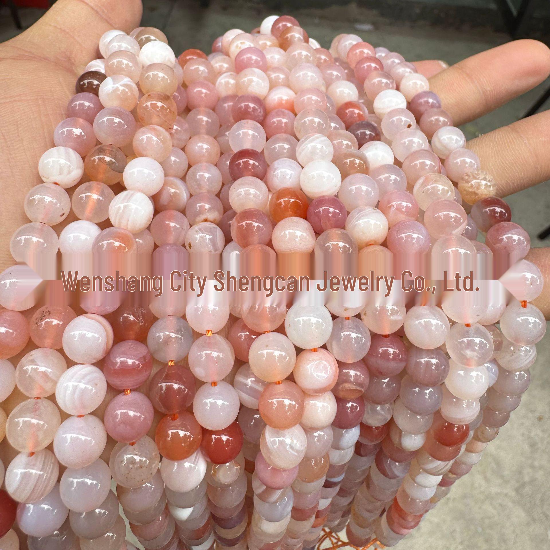 Natural Crimson Agate Round Beads for DIY Bracelets & Jewelry Accessories 8mm (approx. 46 beads)