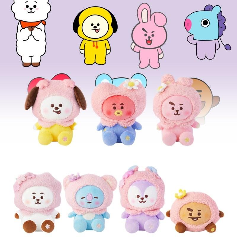 Adorable Korean Trendy Plush Doll Sakura Series Cute Cartoon Animal Figurine