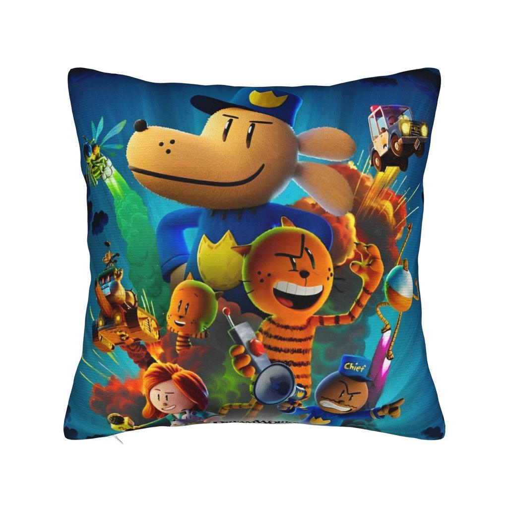 Dog Man Dogman Movie Comic Square Pillow Cases Cartoon Cushion Cover Creative Zippered Decorative Pillowcase for Sofa 40x40cm