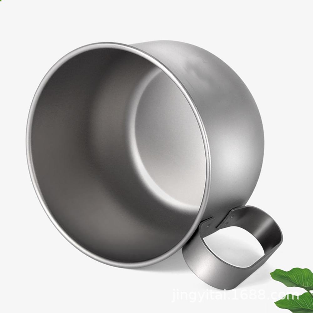 Pure Titanium Coffee Mug, Office Milk Tea Cup, Camping Sports Water Cup, Portable Outdoor Mug, 400ml