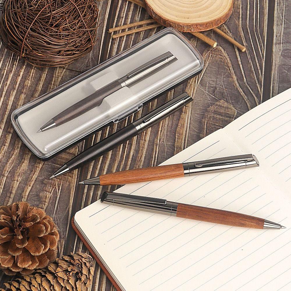 With Case Metal Ballpoint Pen Smooth Writing Black Ink Pen New Gel Pens  School Stationery