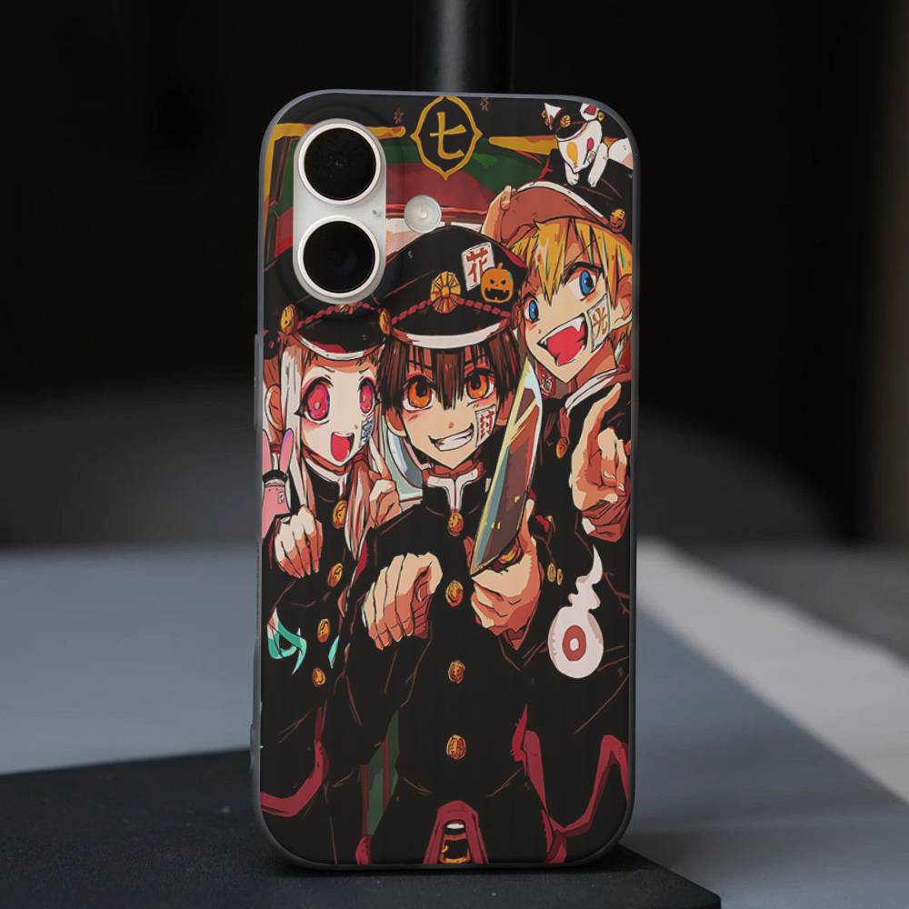 

Чехол для телефона Hanako-kun из аниме Туалетный мальчик Ханако-кун для iPhone 17 16 15 14 13 12 11 Pro Plus Pro Max Мягкий чехол в полоску iPhone 14