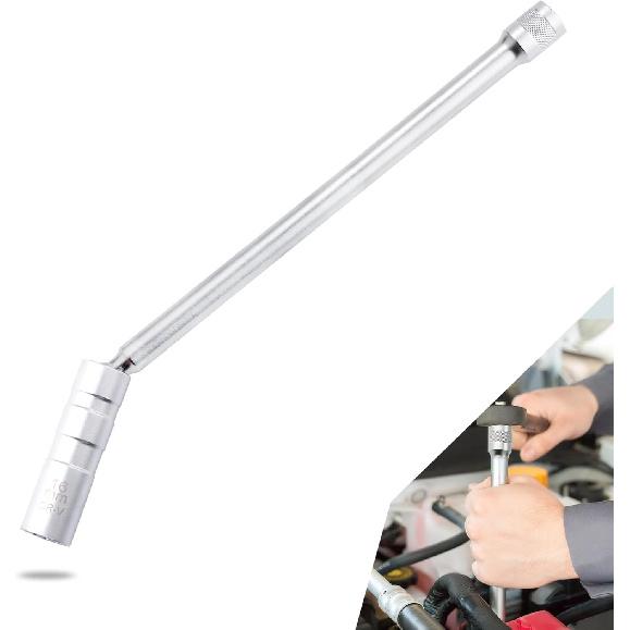 5/8 Spark Plug Socket Set, 16Mm Spark Plug Socket Magnetic 12-Point, 3/8 Extension 360 Degree Swivel Total Length 11.5 Inch, Automotive Replacement