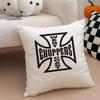 Brand Biker W-West Coast Choppers Cushion Cover Throw Pillow Cover Hidden Button Durable Polyester Chair Cushion