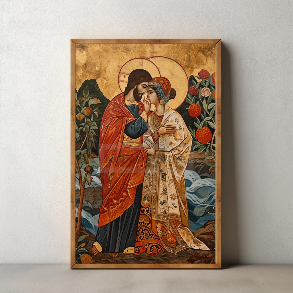 Religious Byzantine Catholic Art Prints Modern Christian Posters Gospel Figure Illustration Canvas Painting Pictures Home Decor