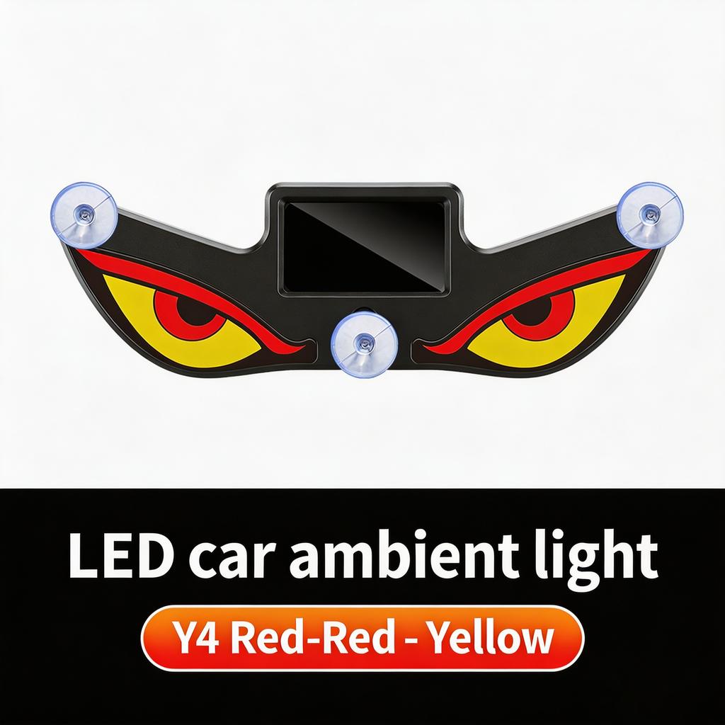 1 PZ Luce Neon per Auto Alimentata a Energia Solare Luce d'Ambiente a LED Senza Fili Ventosa Lampada Respiratoria per Atmosfera Ricaricabile USB