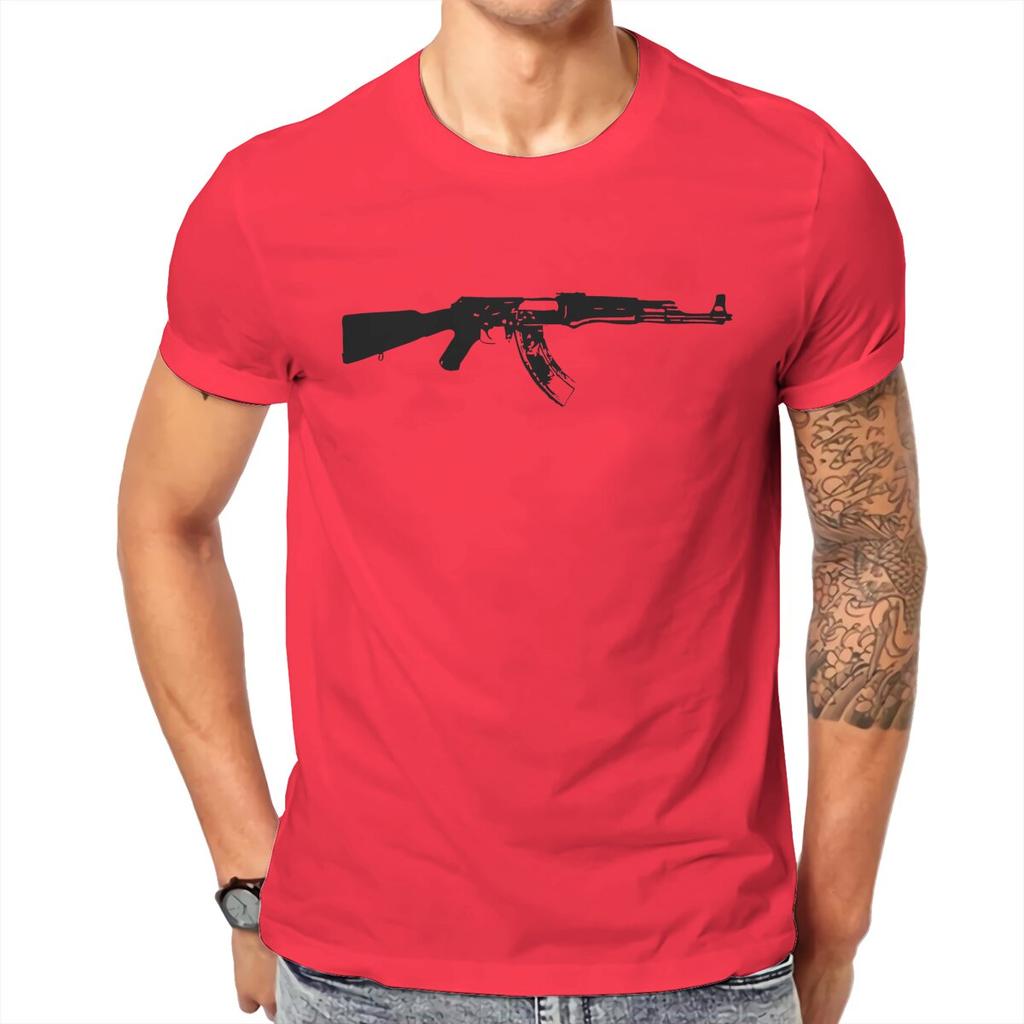 Kalashnikov AK 47 Black Tshirt Graphic Unisex Tops Vintage Summer Cotton Short Sleeve T Shirt