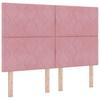 Boxspring Bed with Headboard Pink 140 x 190 cm Velvet