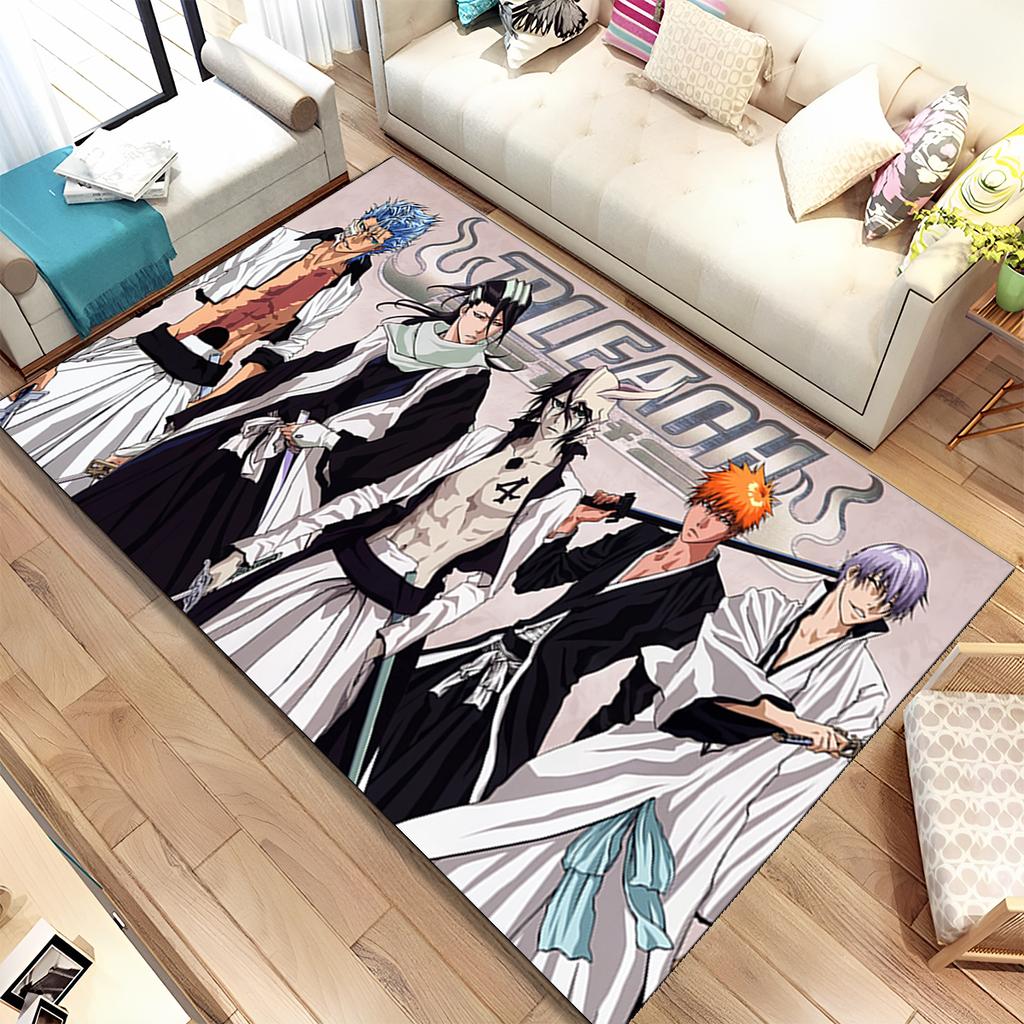 3D Anime Bleach Japan Cartoon Area Rug,Carpet Rug for Home Living Room Bedroom Sofa Doormat Decor,kids Non-slip Floor Mat Gift