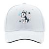 Playful Husky Smiling Pet Illustrati Hip Hop hat Fashion Outdoor Sports Sandwich Baseball Cap