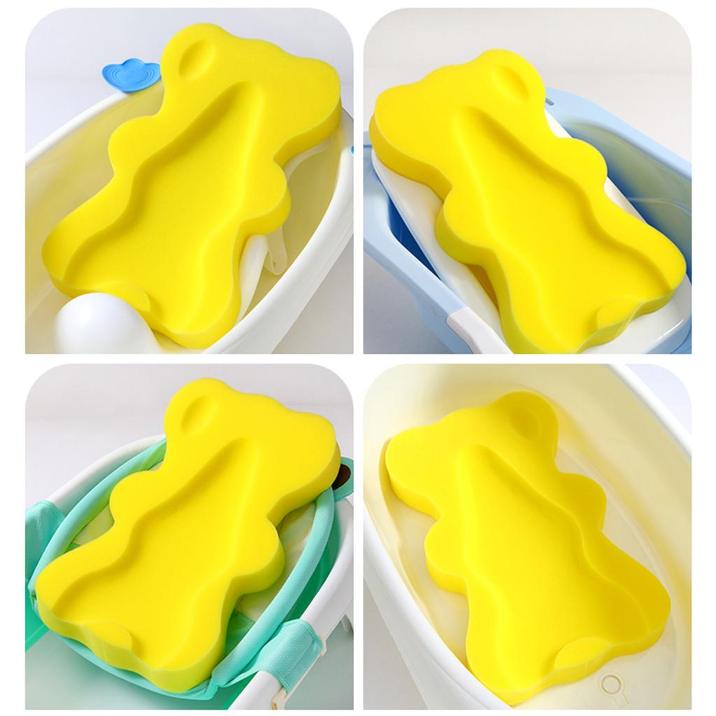 Baby Bath Sponge Mat Newborns Shower Pad Thicked Essential Bath Net Cushion Mat for a Comfortable Bath Experience