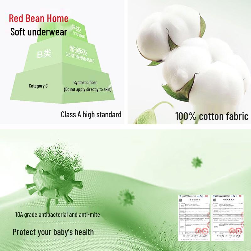 Hongdou Home Girls' 100% Cotton Antibacterial Thermal Set