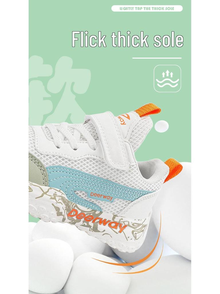 PLUS DEL Hui Girls' Breathable Sports Shoes: Versatile, Casual, Soft Sole Running Shoes for Children