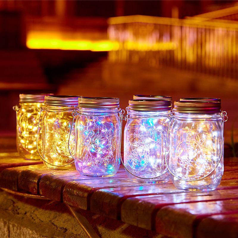 LED Firefly Solar Mason Jar Lights: Starry Sky Hanging Lights for Outdoor Christmas Decor