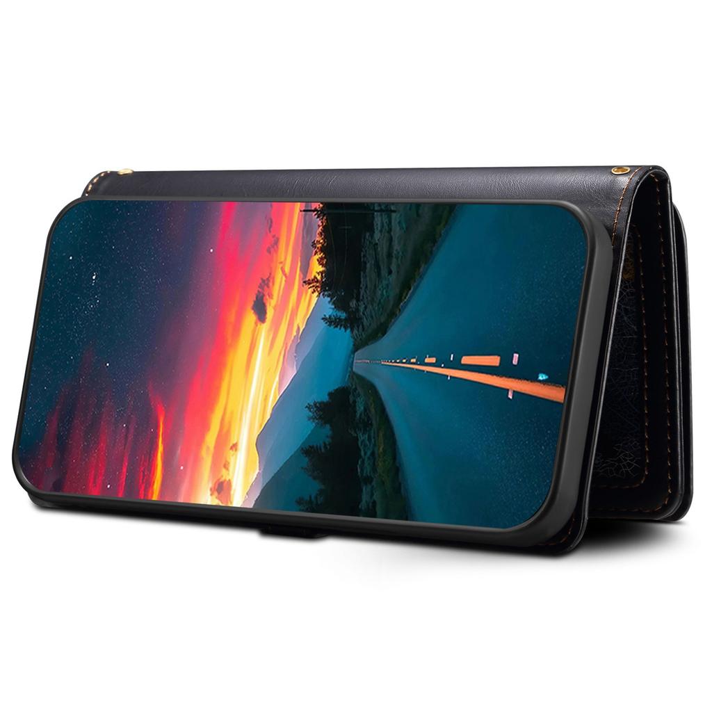 ESEBLE Seria Galaxy Etui do Motorola Moto G56 5G Skórzane Etui na Telefon z Zamkiem Błyskawicznym Blokujące RFID z Paskiem na Ramię + Paskiem na Nadgarstek