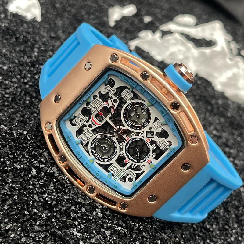 JYL Men's Watch Richard Hollow Bottom Silicone Strap