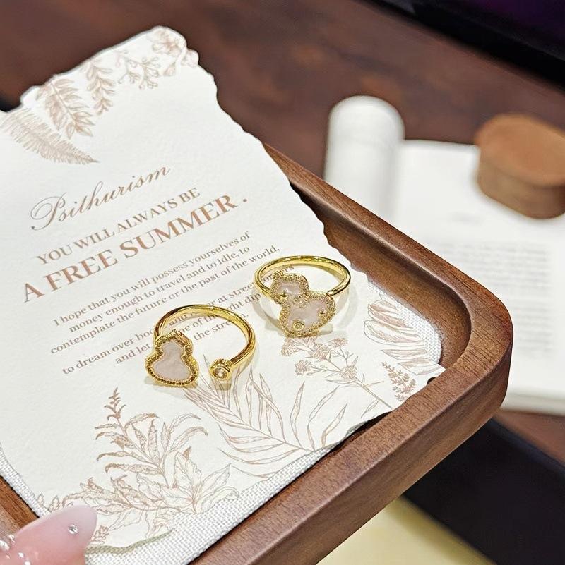 Fee Hepburn Stil Einzigartiger Ausländischer Stil Emaille Kürbis Offener Ring Zeigefinger Ring Nische Hohes Gefühl Mittelalterlicher Ring Mädchen