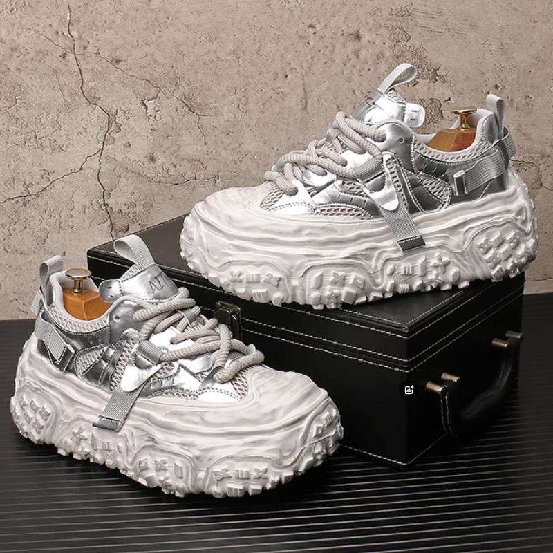 Fashion New Thick-soled, Height-increasing, Mesh, Soft-soled, Comfortable, Breathable and Casual Dad Shoes from a Trendy    B26