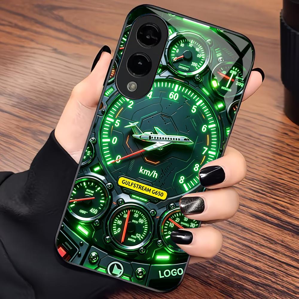 Modern Pilot Dashboard phone case s26 ultra case s25 ultra case glass for Samsung Galaxy S26 S25 S24 S23 S22 FE Ultra Plus