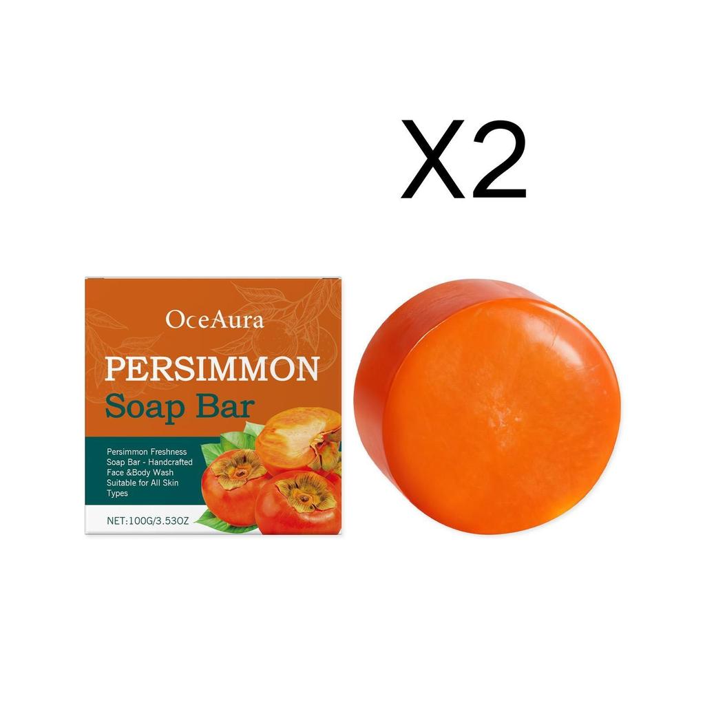 Kaki Seife Sanfte Reinigung Peeling Aufhellend Feuchtigkeitsspendend Glättend Weichmachend Duft Handgemacht Deodorierende Seife