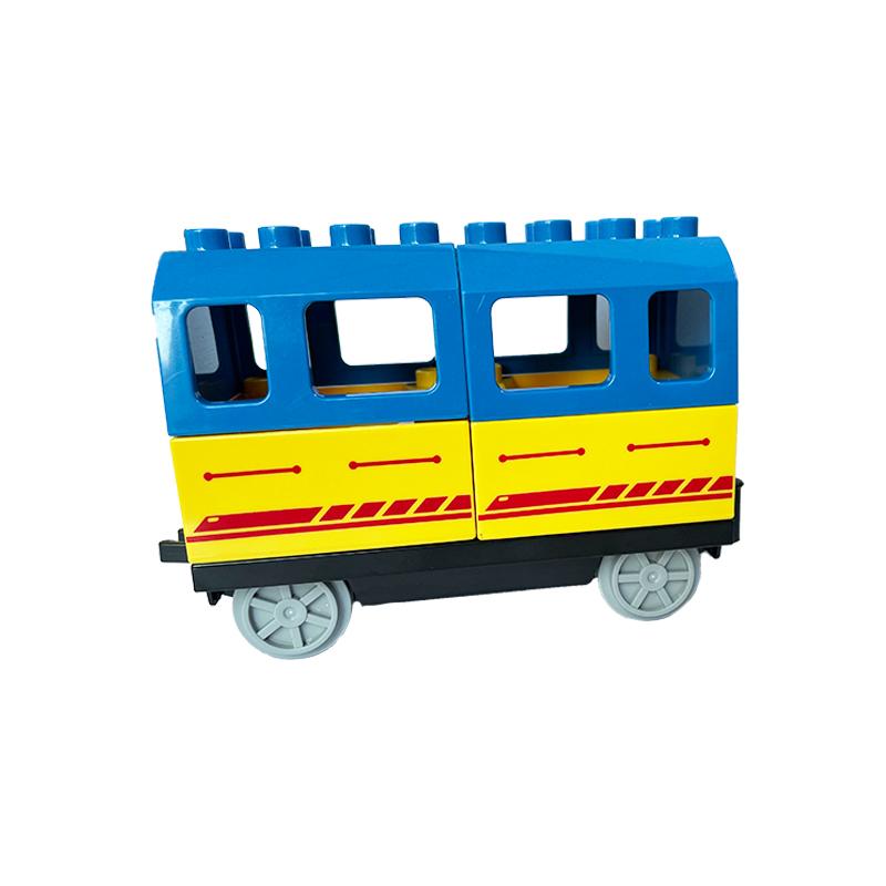 Non-Toxic Rail Transport Big Size Building Blocks Creative Track Accessories Assemble Toys For Children Bricks Compatible City Train Set