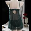 Transparent Red Sexy Lingerie Women's Underwear See Through Sleepwear Lace Nightdress and Panty Pijamas Sets Female Sexy Nighty