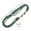 Mittelalterliche, hochwertige, spinatgrüne, smaragdgrüne, leichte, luxuriöse, mehrsträngige Schlüsselbeinkette