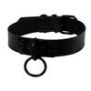 New Black Round Punk Gothic Choker Necklace Handmade Collar Belt Necklaces Leather Choker Bondage Party Jewelry Chunky Necklace