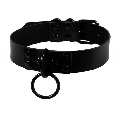 Nový Černý Kulatý Punk Gotický Choker Náhrdelník Ručně vyráběný Pásek na krk Náhrdelníky Kožený choker bondage party šperky masivní náhrdelník