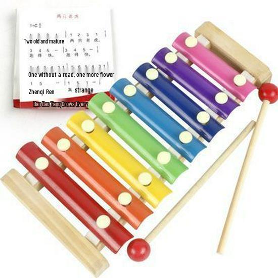 8-Note Wooden Xylophone for Early Learning: Musical Toy for Babies 0-3 Years