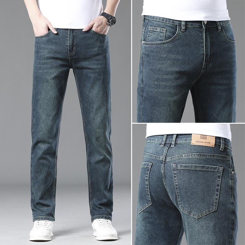 

Xintang Jeans Men s Spring And Summer Straight Leg Loose Men s Pants Slim Fit Versatile Korean Trendy Casual Jeans 40 ціан