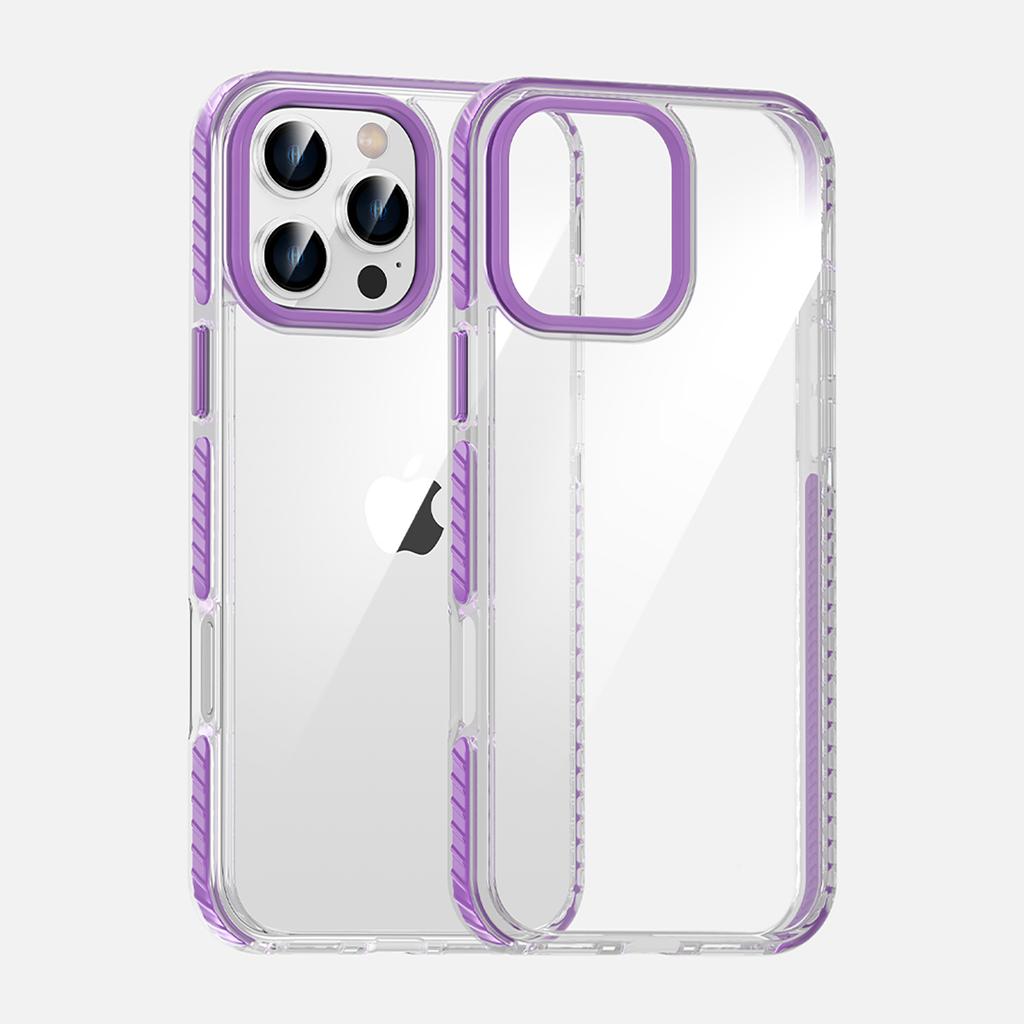 For iPhone 16E 16 Pro Plus Max Case Lens Military Drop Protection Crystal Anti-Fingerprint Non-Yellowing Cover Metal Buttons