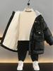 Boys' Velvet Lined Lambskin Winter Cotton Jacket