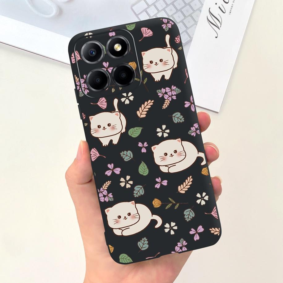 For Cover Honor X8 Phone Case TFY-LX1 TFY-LX2 TFY-LX3 Bumper Popular Flower Cats Soft Cover For Honor 70 Lite X6 X6s X8 5G Funda