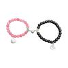 Fashionable Beaded Bracelet Set Magnetic Cute Heart Parents Bracelets Perfect Gift for Loved Ones Comfortable to Wear