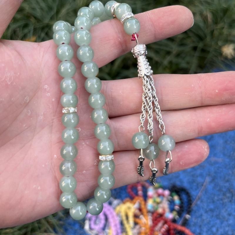 X6HE 33 Beads Tasbih Prayer Rosary Beads Bracelet Decorative Tassels Bracelet Jewelry