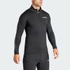 adidas Terrex Xperior Long Sleeve Sweatshirt Letter Print Fitness Top Men Tops Black HZ6252