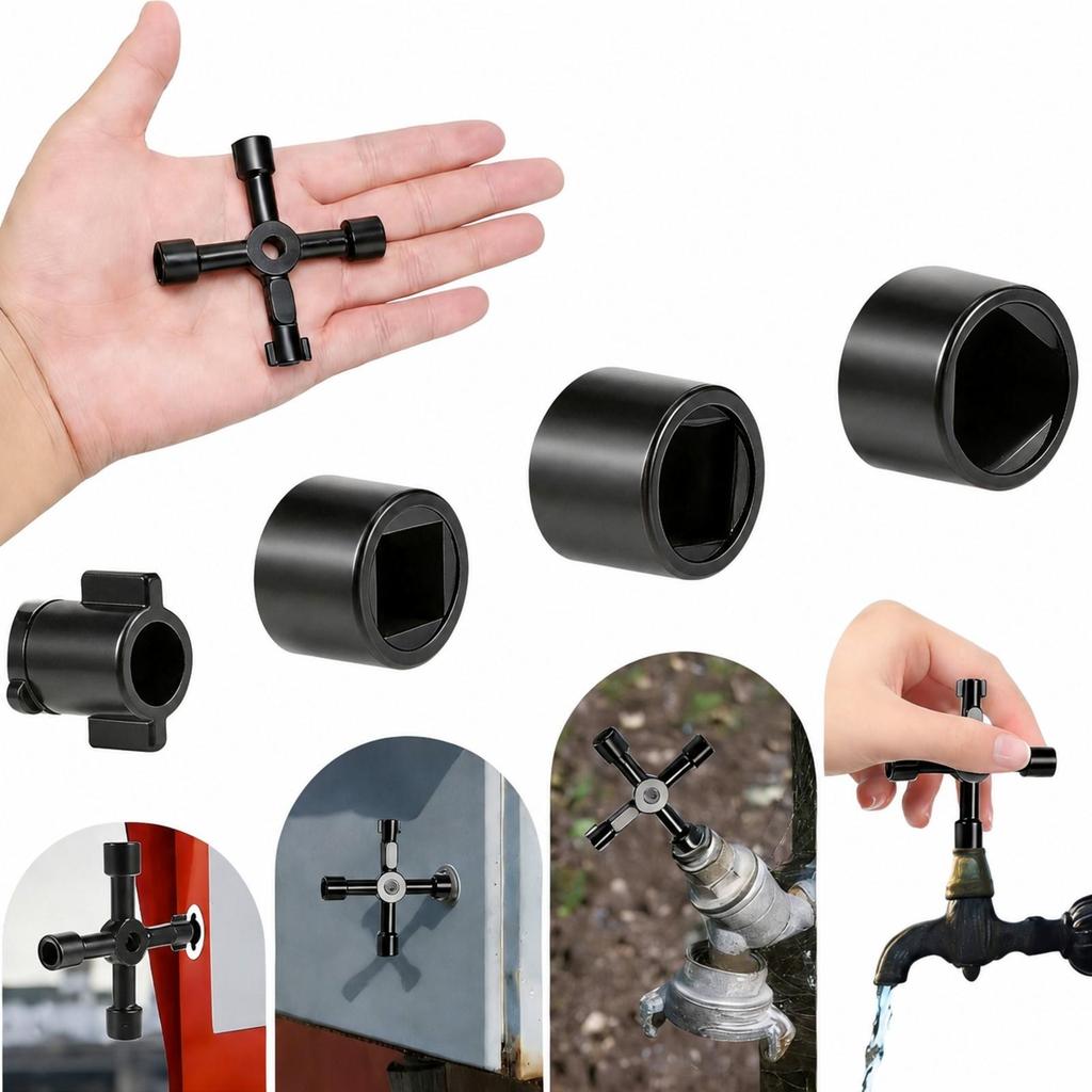Curb Key Solid Steel Utility Shutoff Valve Tool Water Meter Wrench